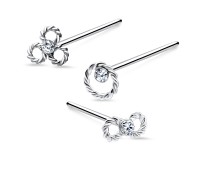 3 Silver Nose Stud Sets NSK-SET-1102